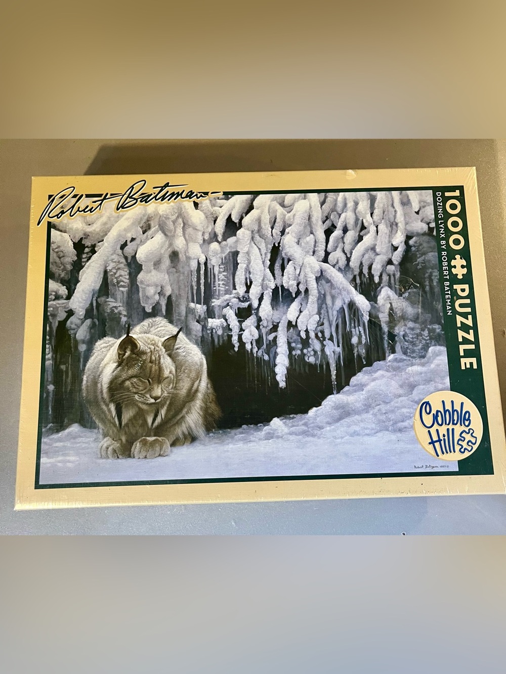 Cobble Hill Puzzle 1000 Pc Dozing Lynx by Robert Bateman Sealed